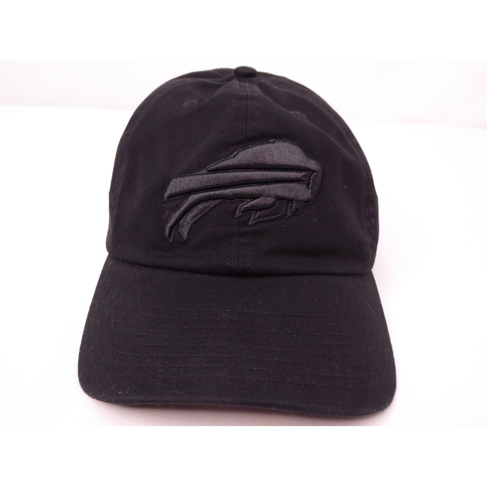 47 Brand Buffalo Bills Hat Black on Blackout Adjustable NFL Cap